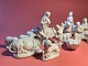 Italiensk krybbespil med 18 hvide figurer af keramik fra 1960