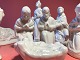 Italiensk krybbespil med 18 hvide figurer af keramik fra 1960