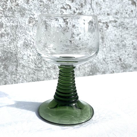 German Rhein Wine Roemer Goblet Glass Grapes Decoration