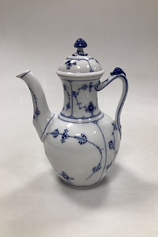 Blue Fluted Half Lace coffee pot