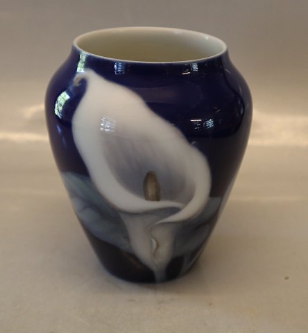 Klosterkælderen - B&G 92-198 Deep Blue Vase With White Flower 12 Cm * B ...