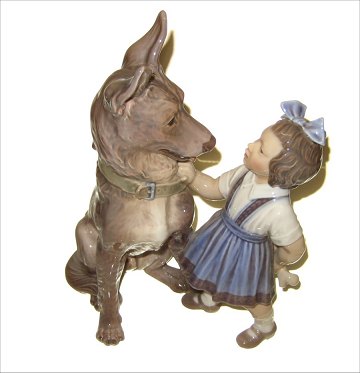 Klosterkælderen - Dahl Jensen Figurine 1213 German Shepherd With Girl ...