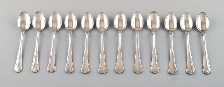 12 Tea spoons, Cohr, Denmark "Herregaard"  silver cutlery.
