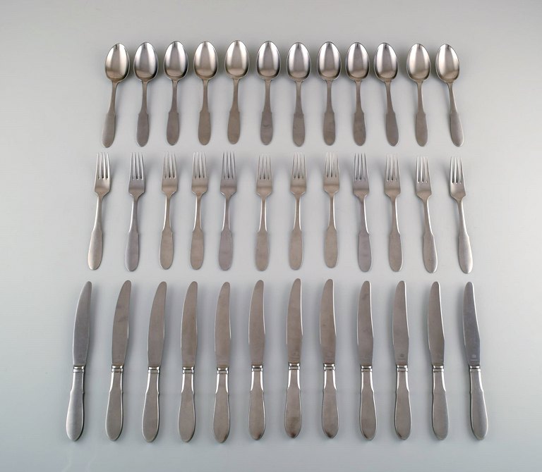 Georg Jensen Mitra steel cutlery. Complete 12 p. service.
