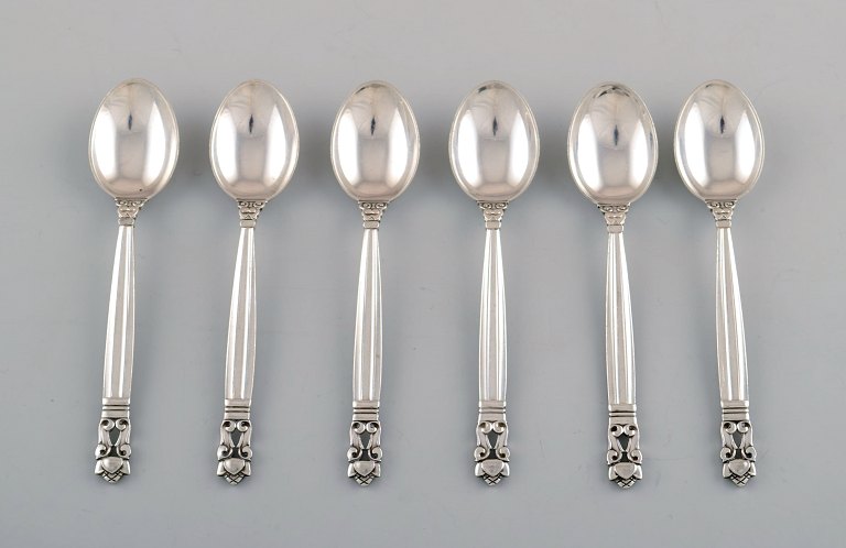 Georg Jensen "Acorn" coffee spoon in sterling silver.
6 pieces. in stock.