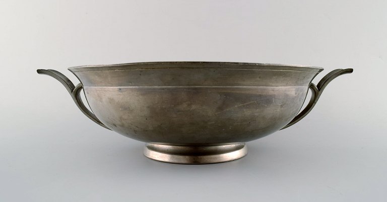 Just Andersen large art deco pewter bowl with handles.
