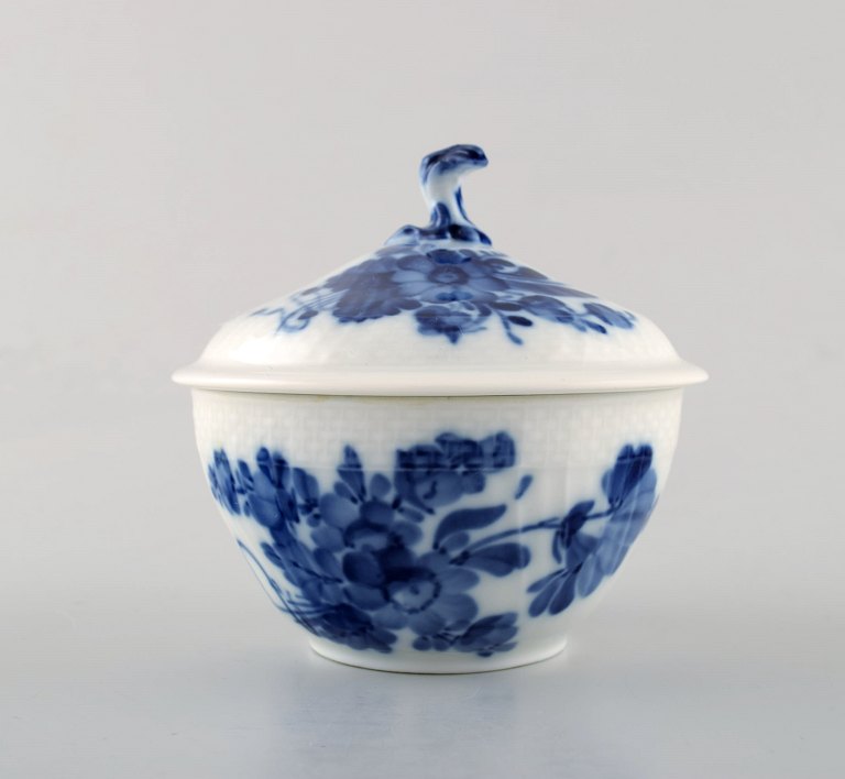 Blue flower curved lidded sugar bowl from Royal Copenhagen.
