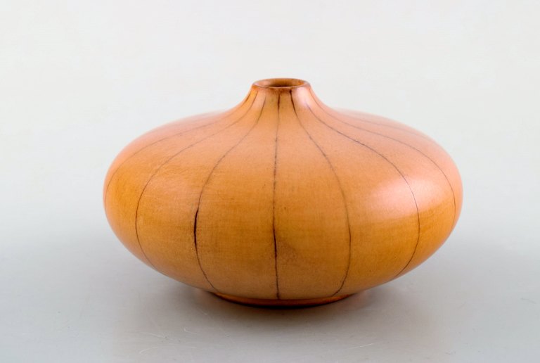Sjælden Upsala Ekeby art deco vase i glaseret keramik. 1940/50