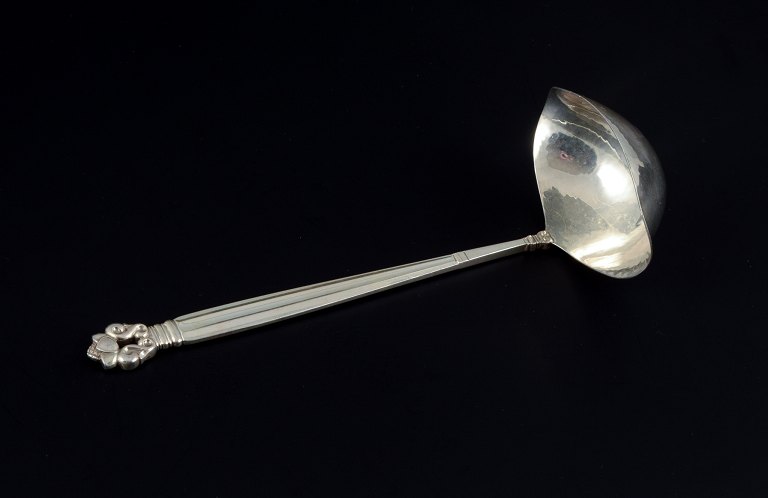 Georg Jensen, Acorn, sauce spoon in sterling silver.