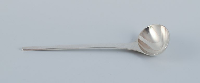 Georg Jensen, Caravel, a sauce spoon in sterling silver. Modernist and sleek 
design.