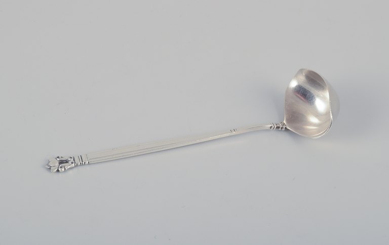 Georg Jensen, Acorn, sauce spoon in sterling silver.