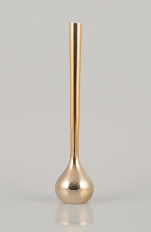 Otto Rasmussen for Design Asmussen.
Tall and narrow necked brass vase.