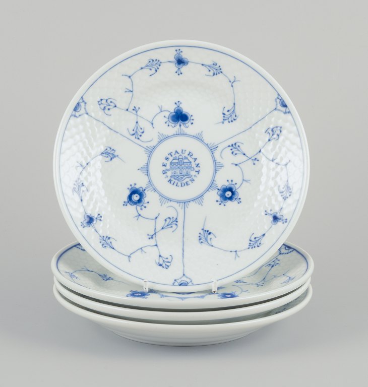 Bing & Grøndahl, Denmark.
A set of four Blue Fluted plates in hotel/restaurant porcelain.