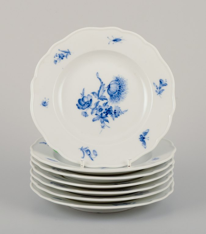 Meissen, Germany.
A set of seven porcelain plates.