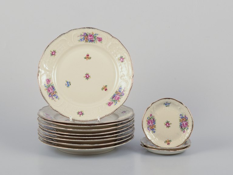 Rosenthal, "Sanssouci". Nine plates and three ashtrays.