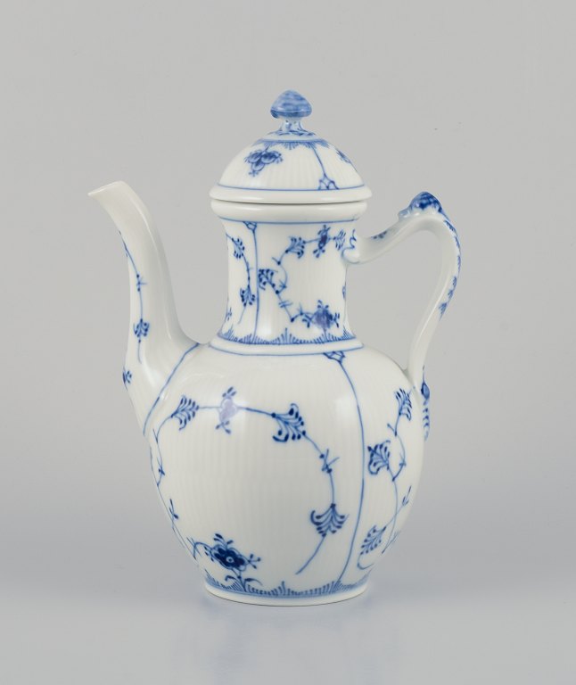 Royal Copenhagen Blue Fluted Plain, hand-painted coffee pot.