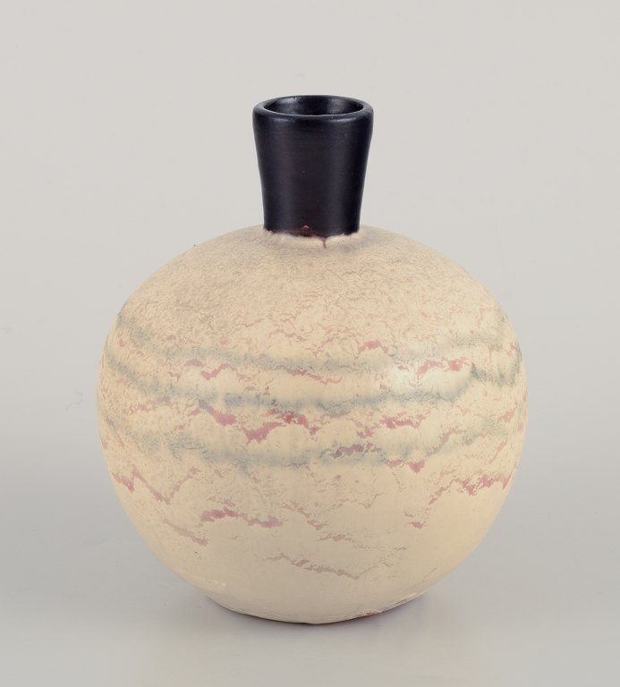 John Andersson (1899-1969) for Höganäs, Sweden. Unique ceramic vase.