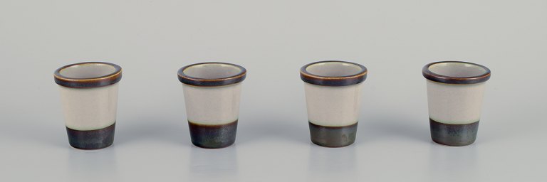 Bing & Grøndahl, Tema. Four egg cups in stoneware.