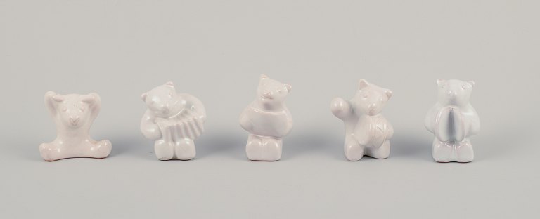 Hjorth, Bornholm.
Five bear musicians in white glazed stoneware.