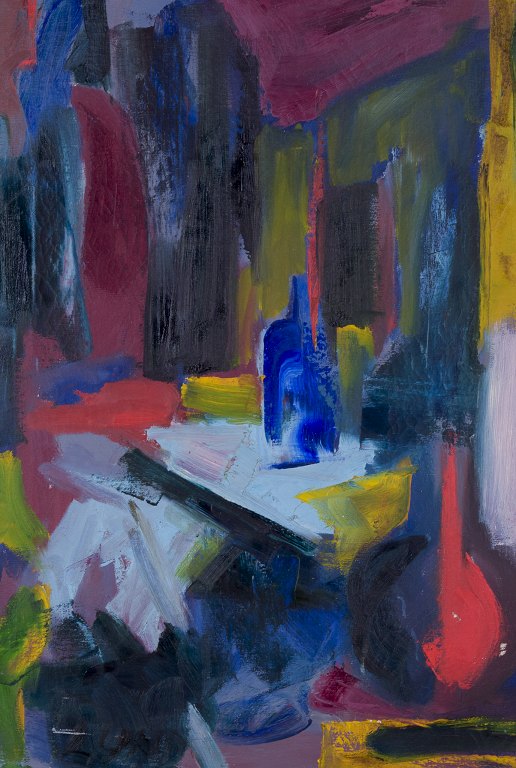 Unknown Scandinavian painter.
Oil on canvas.
Abstract composition.