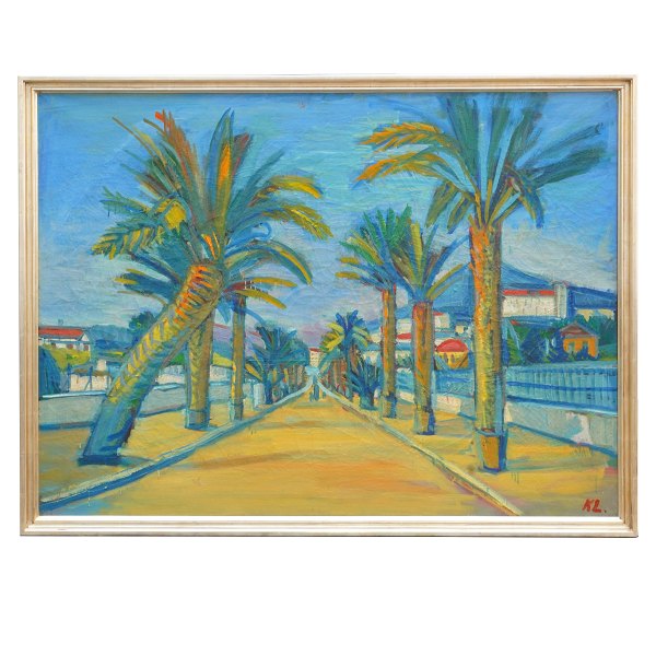 Karl Larsen maleri.
Karl Larsen, 1897-1977, olie på lærred. Byparti fra Frankrig. Signeret.
Lysmål: 96x128cm. Med ramme: 105x137cm
