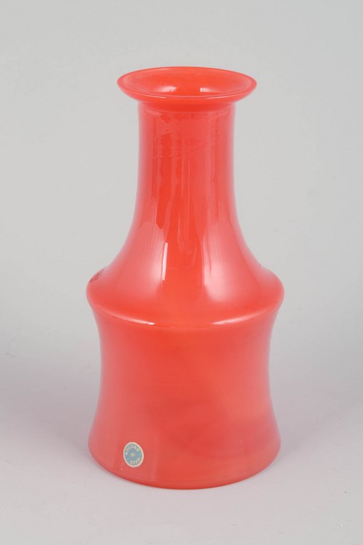 Svensk kunstglasMundblæst vase, 1970’erne.