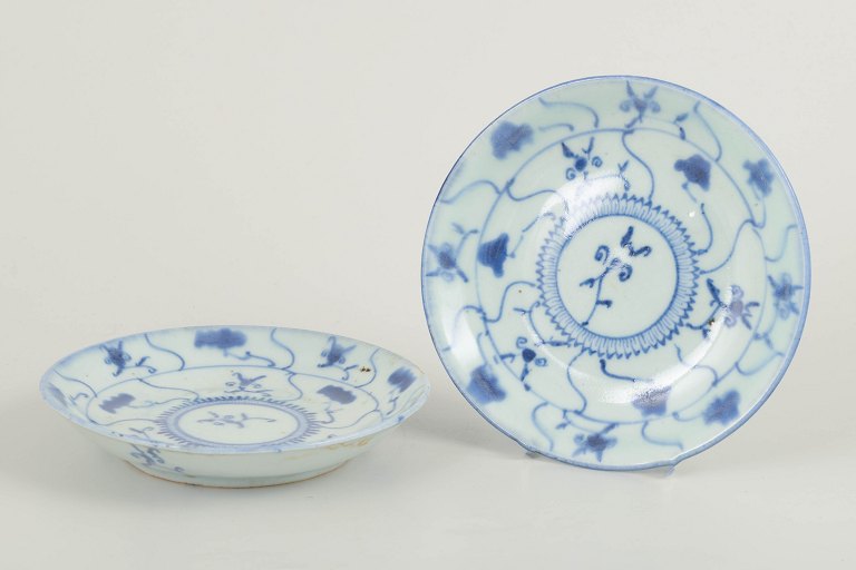 Kinesiske porcelænstallerkener, 1800-tallet.