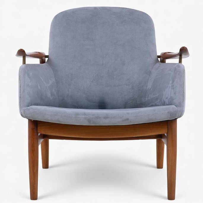 Finn Juhl / Niels Vodder.NV 53 - Lænestol i gråt 