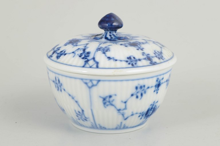 Royal Copenhagen, sugar bowl, Blue Fluted Plain.