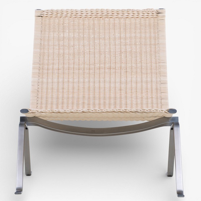 Poul Kjærholm / E. Kold Christensen.PK 22 - Armchair in newly woven cane with steel frame. Manufacturer