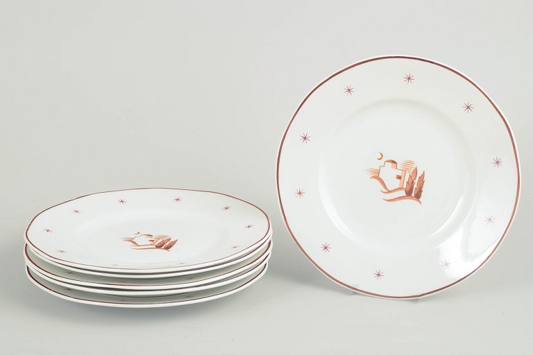 Arabia, Orient, set of 6 small lunch plates.