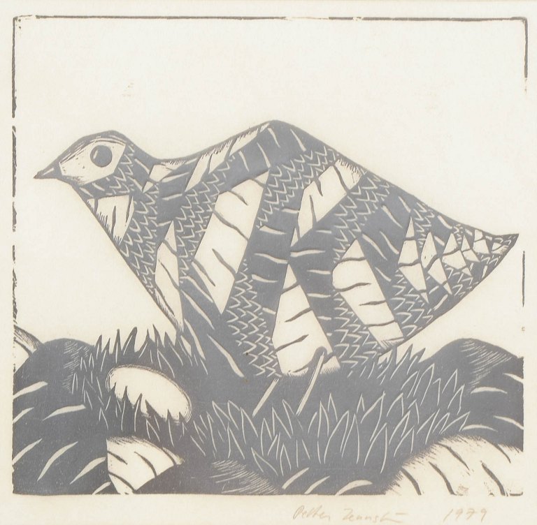 Peter Zennström, træsnit, svensk billedkunstner.