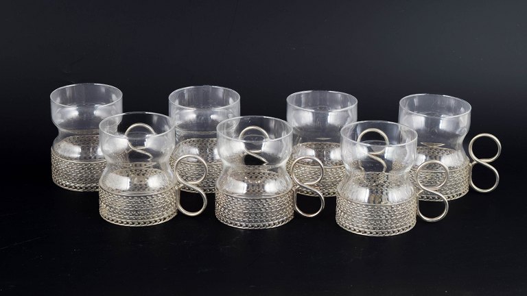 Timo Sarpaneva for Iittala, sæt af syv teglas med holder.
