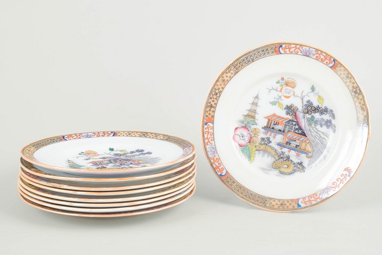 Rörstrand "Japan", sæt af ni frokosttallerkener.