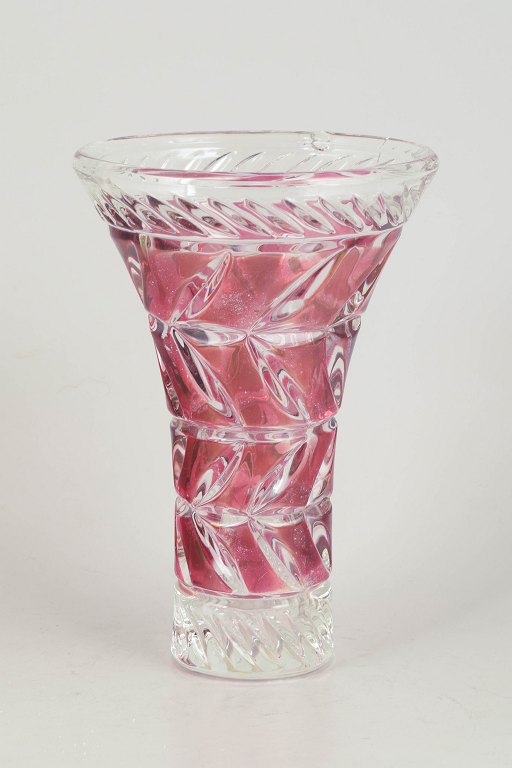 Bøhmisk krystalglas, vase.