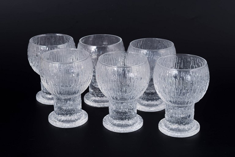 Timo Sarpaneva for Iittala, sæt af seks likørglas.