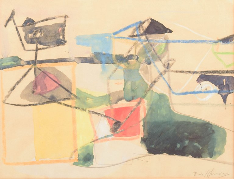 Eugène de Kermadec, mixed media, listet fransk billedkunstner.