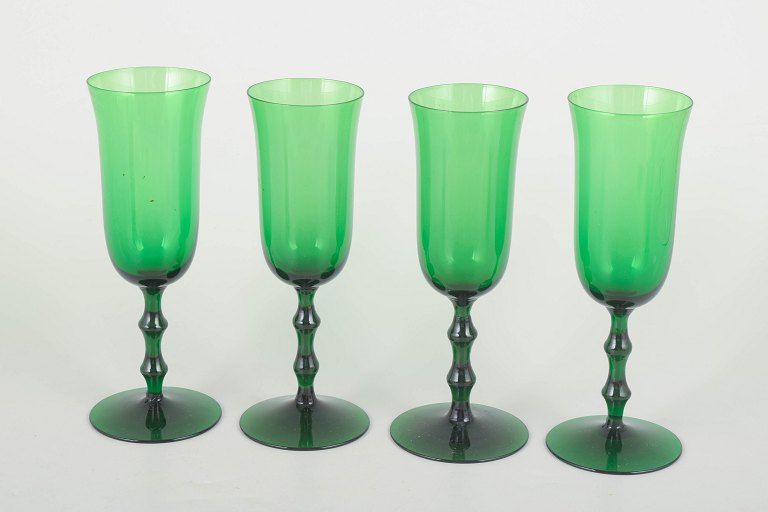 Simon Gate for Orrefors, sæt af fire champagneglas.