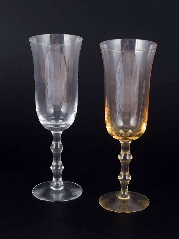 Simon Gate for Orrefors, sæt med to Salut champagneglas.
