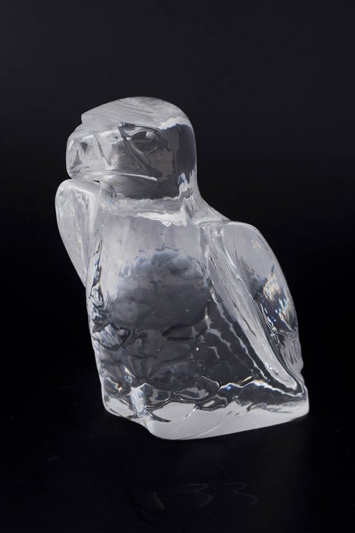 Poul Hoff for Kosta Boda, ørneskulptur i kunstglas.WWF