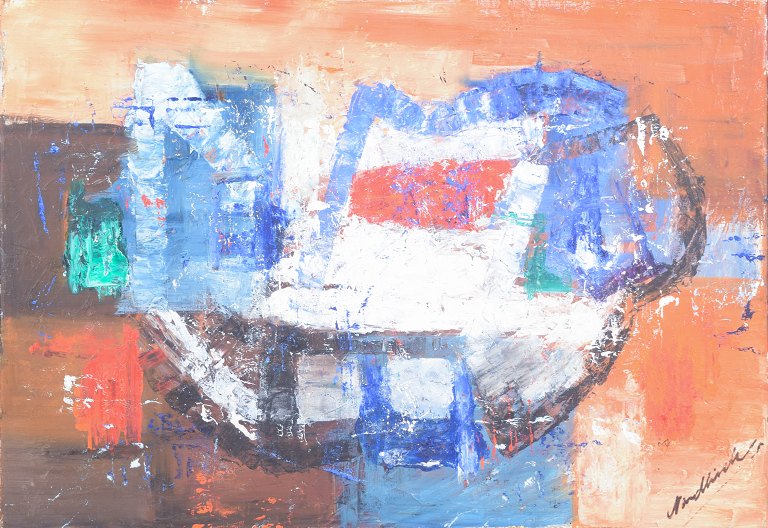Skandinavisk kunstner, olie på lærred, 1960’erne.